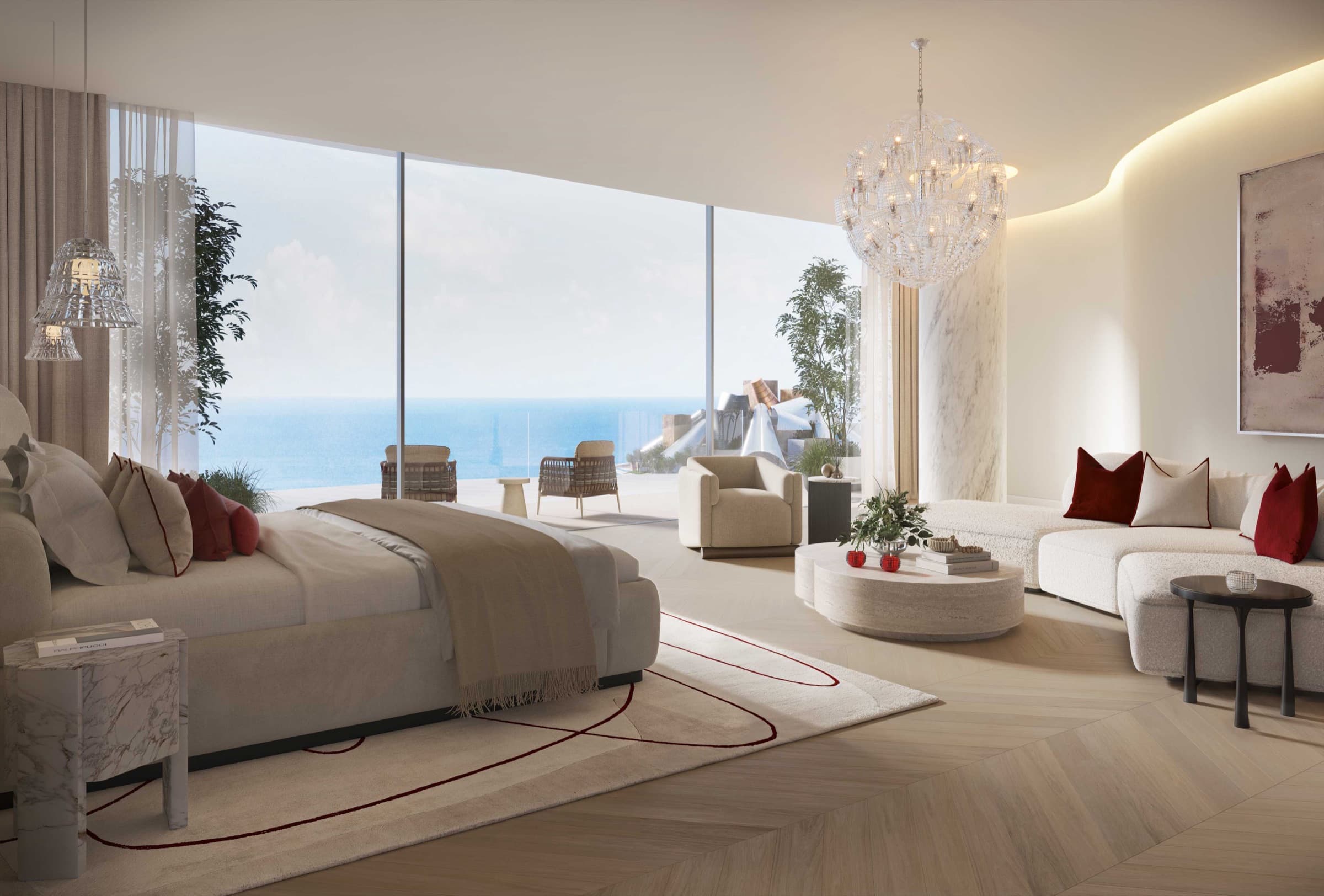 Sky villa master bedroom, Baccarat Residences