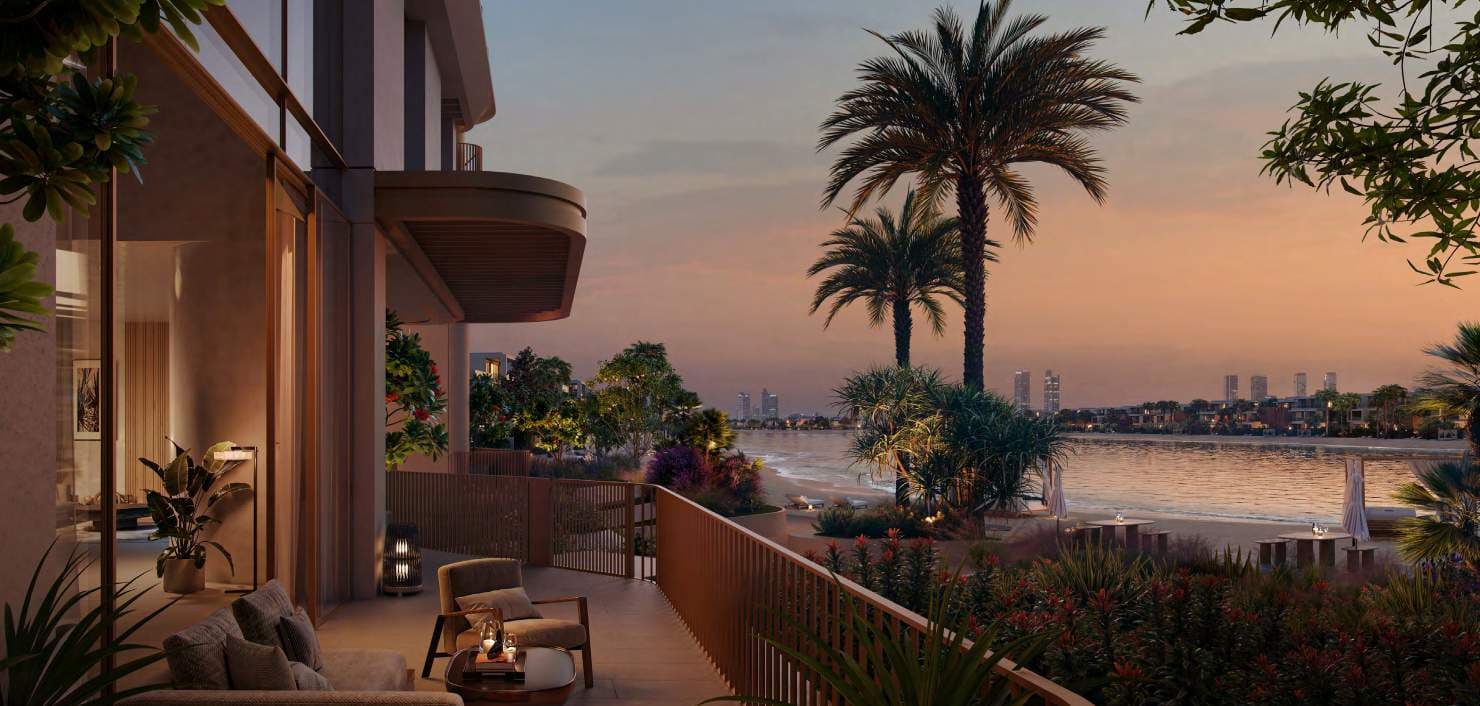 Sunset terrace at Palm Central
