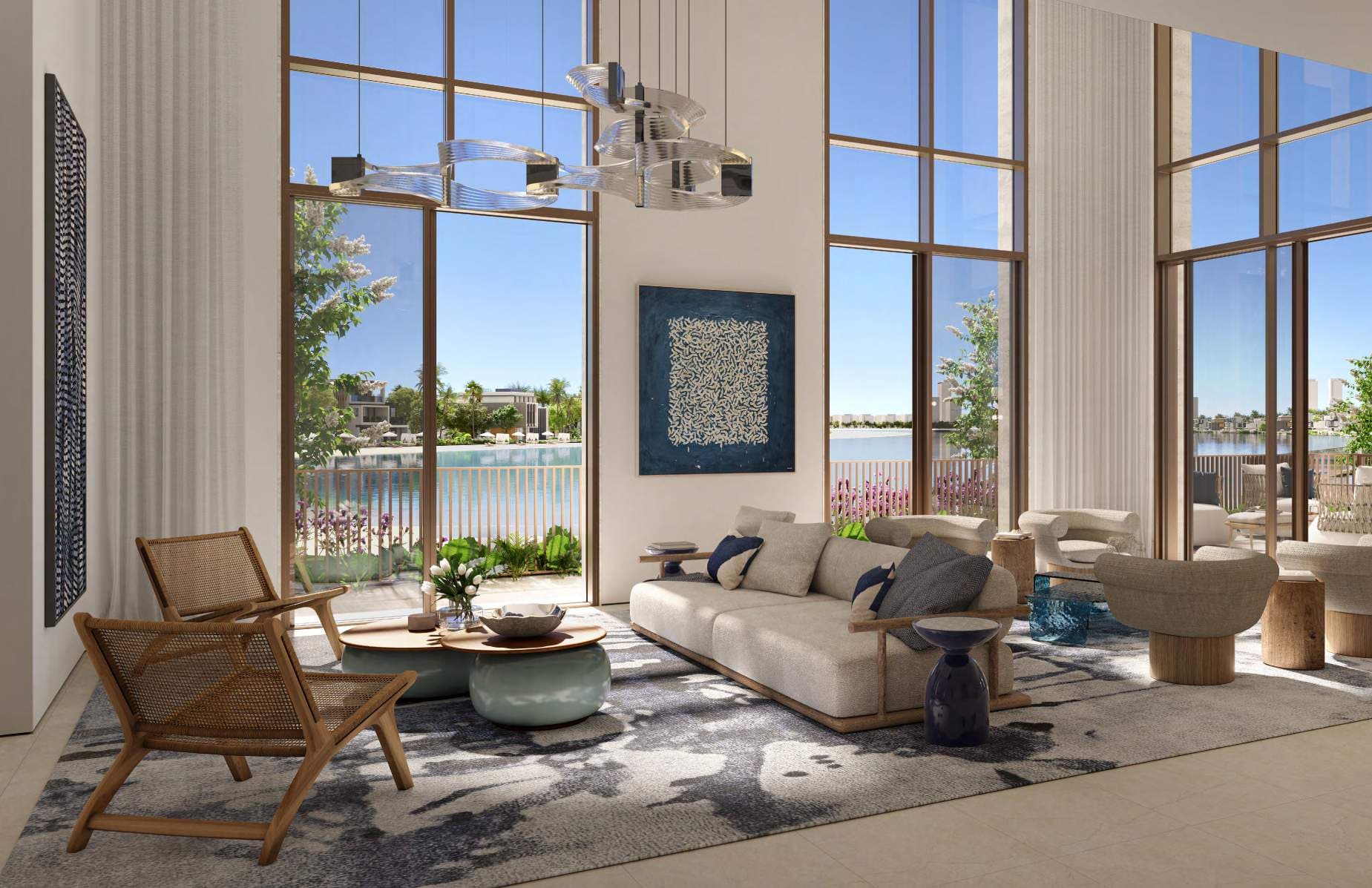 Palm Central 5-bedroom townhouse double-height living