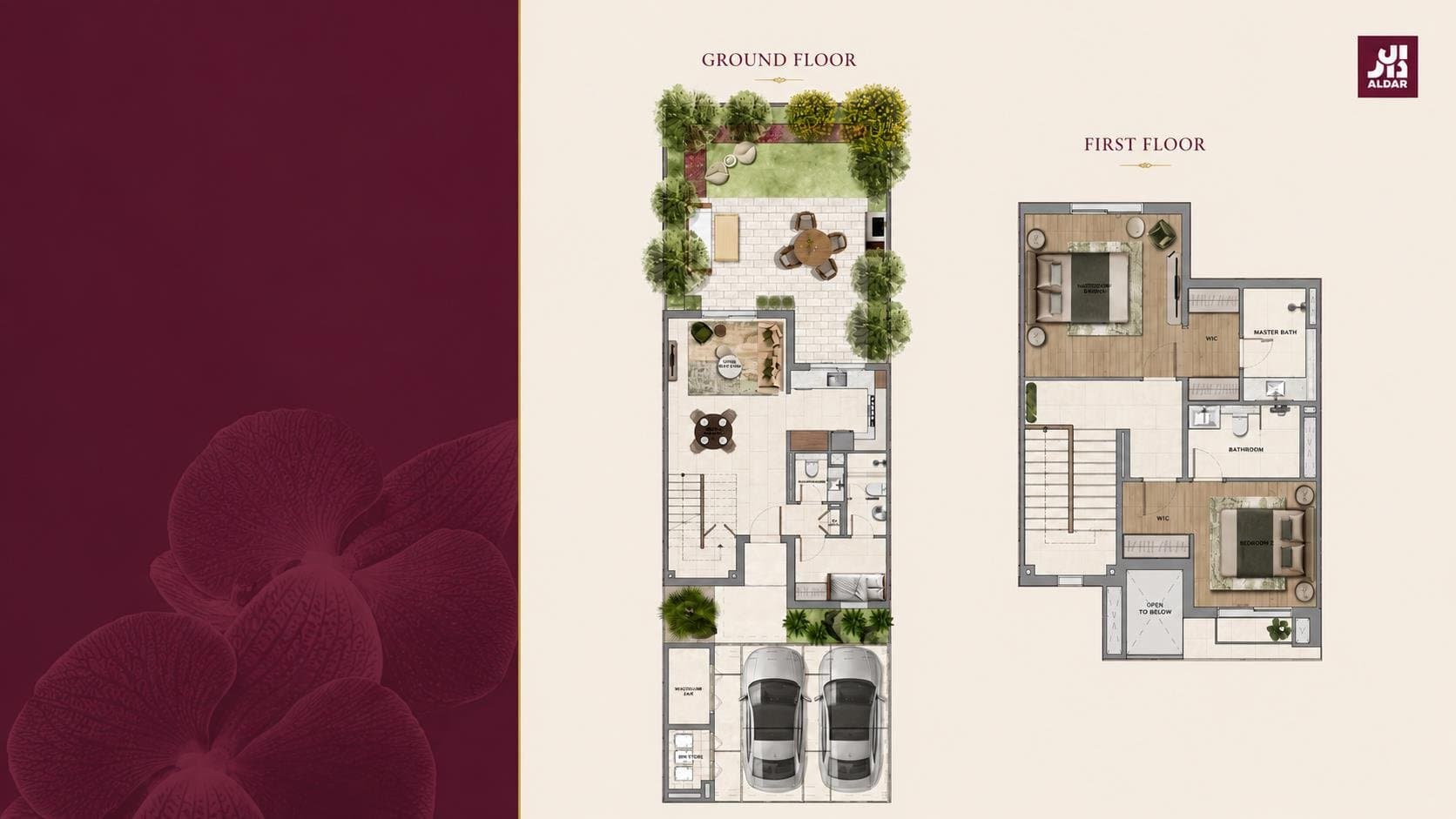 2 Bedroom Townhouse floor plan